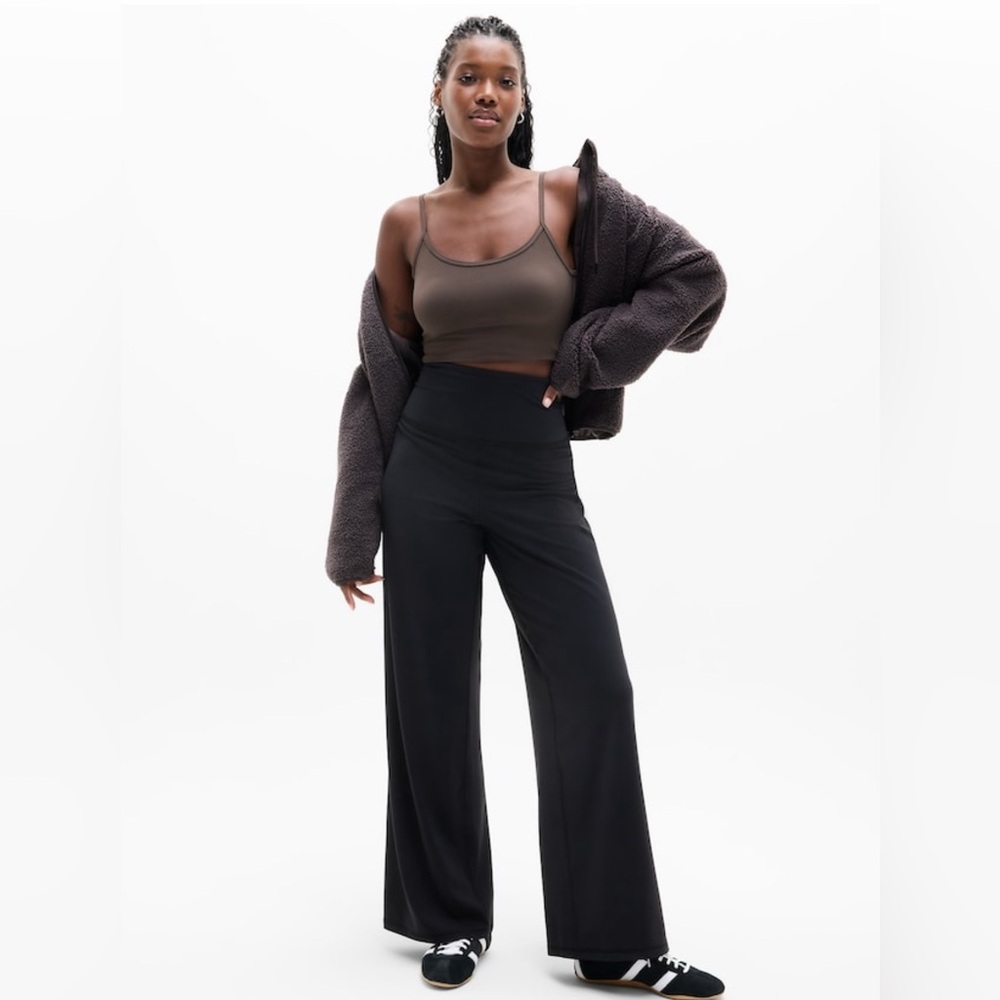 NWT Athleta Elation Wide Leg Black Pant Sz Large. - Picture 4 of 9